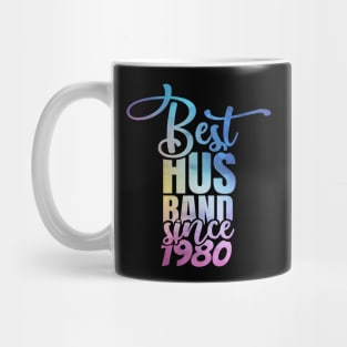 'Best Husband Since 1980' Sweet Wedding Anniversary Gift Mug